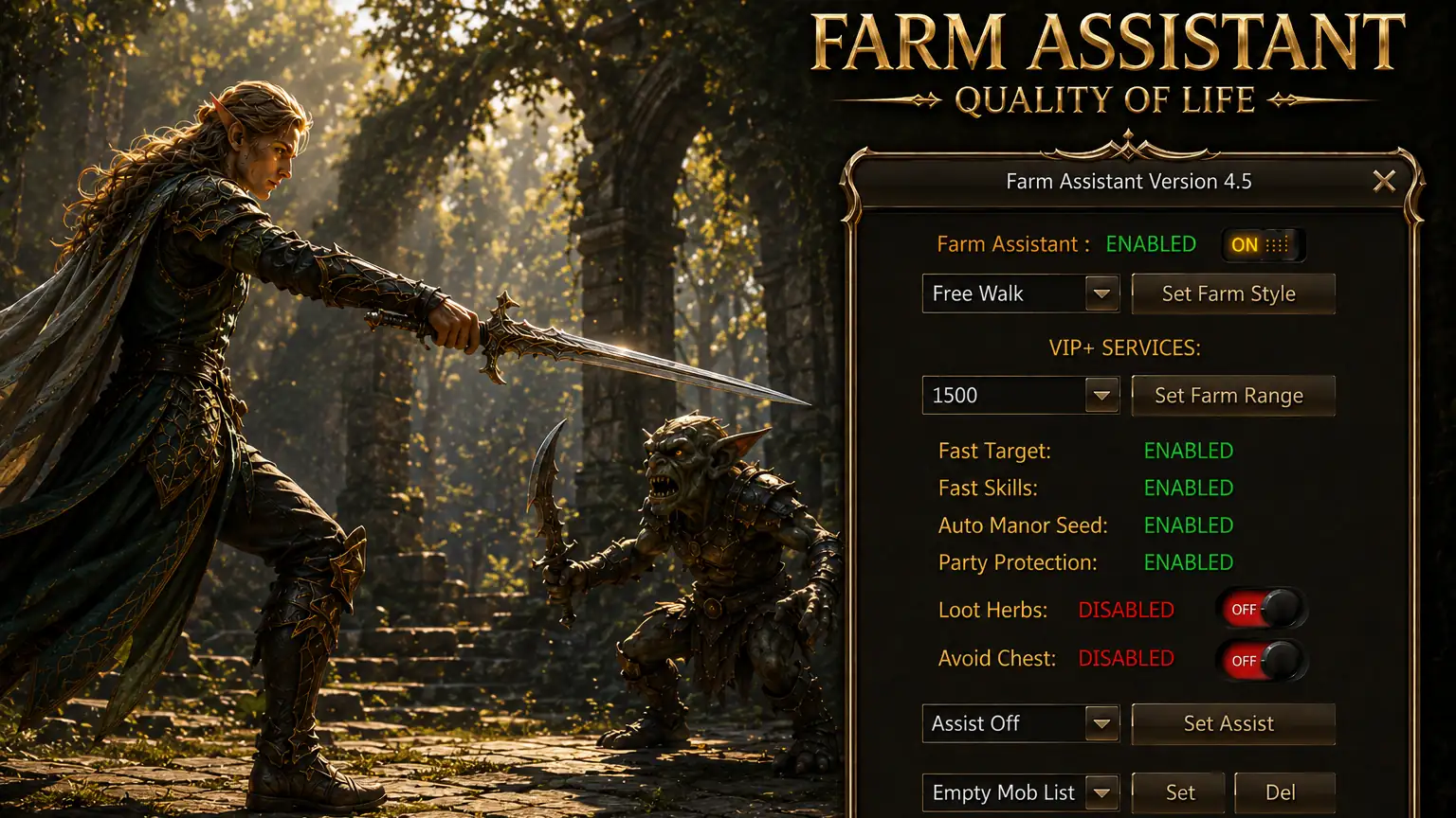 Lineage2 Interlude auto farm system tool banner